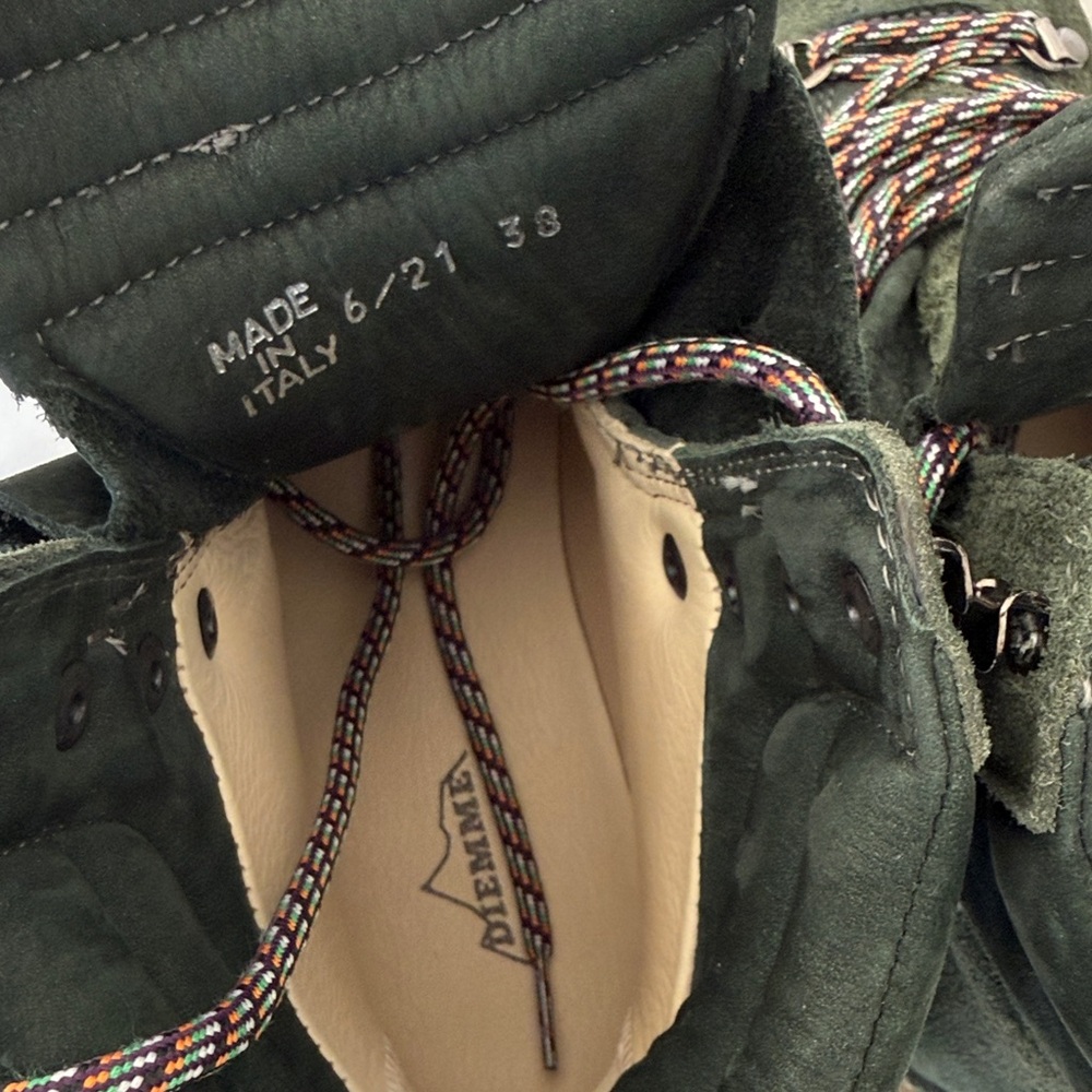 DIEMME Green Suede Lace-Up Boots - Picture 3 of 5